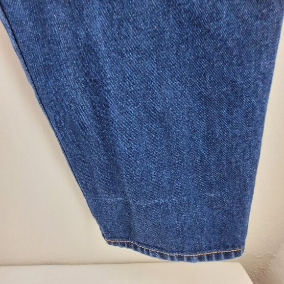 Vintage Western Bareback Jeans V-Yoke Slash Pockets Blue Jitterbug Ranch 29x32.5 - Picture 13 of 16